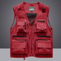 Kamizelka kamizelka męska multi-pocket klasyczny męski bezrękawnik Outdoor fotograf kurtki wędkarskie 5XL kamizelka ubrania podróżne 2